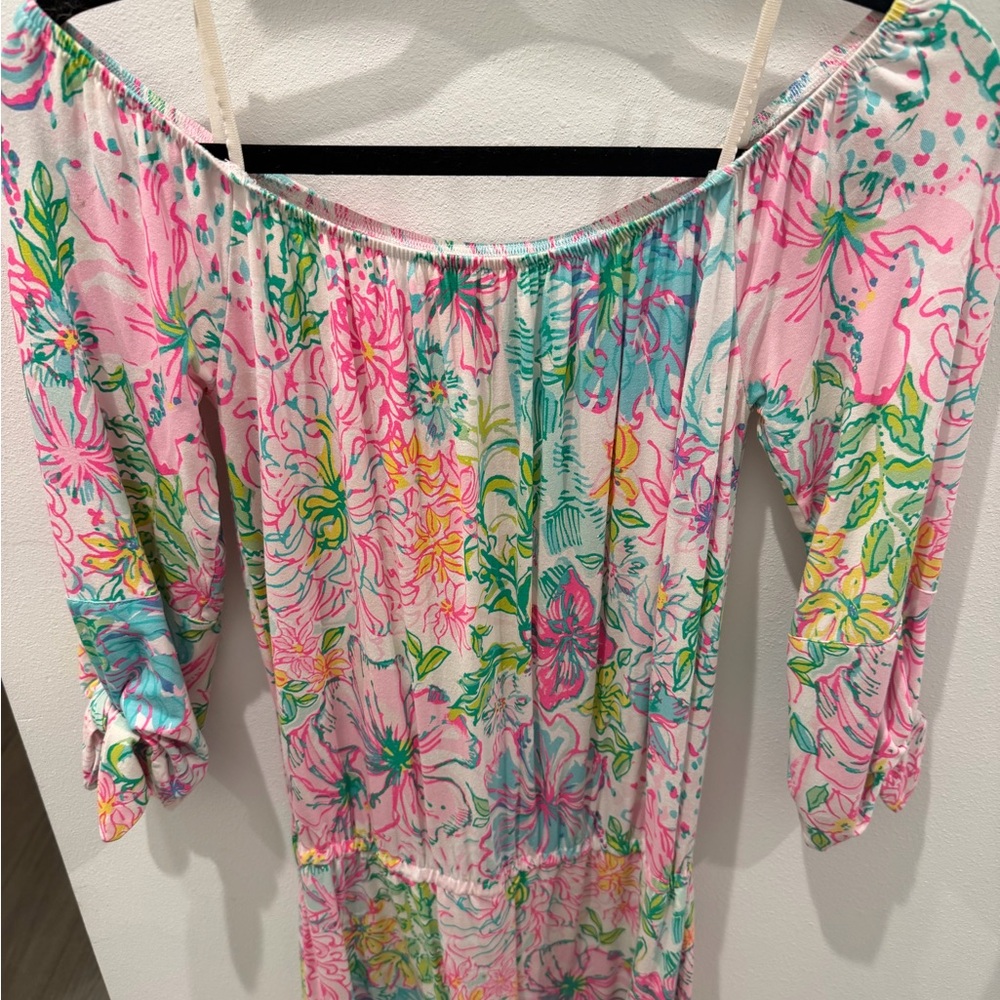 Lily Pulitzer Floral Off-Shoulder Dress